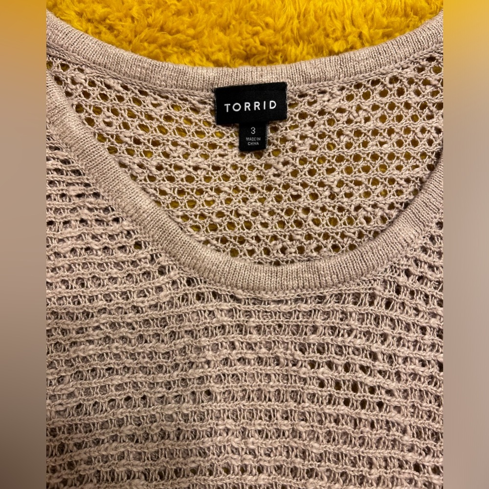 Torrid Mesh Waffle Knit Sweater - Picture 5 of 8